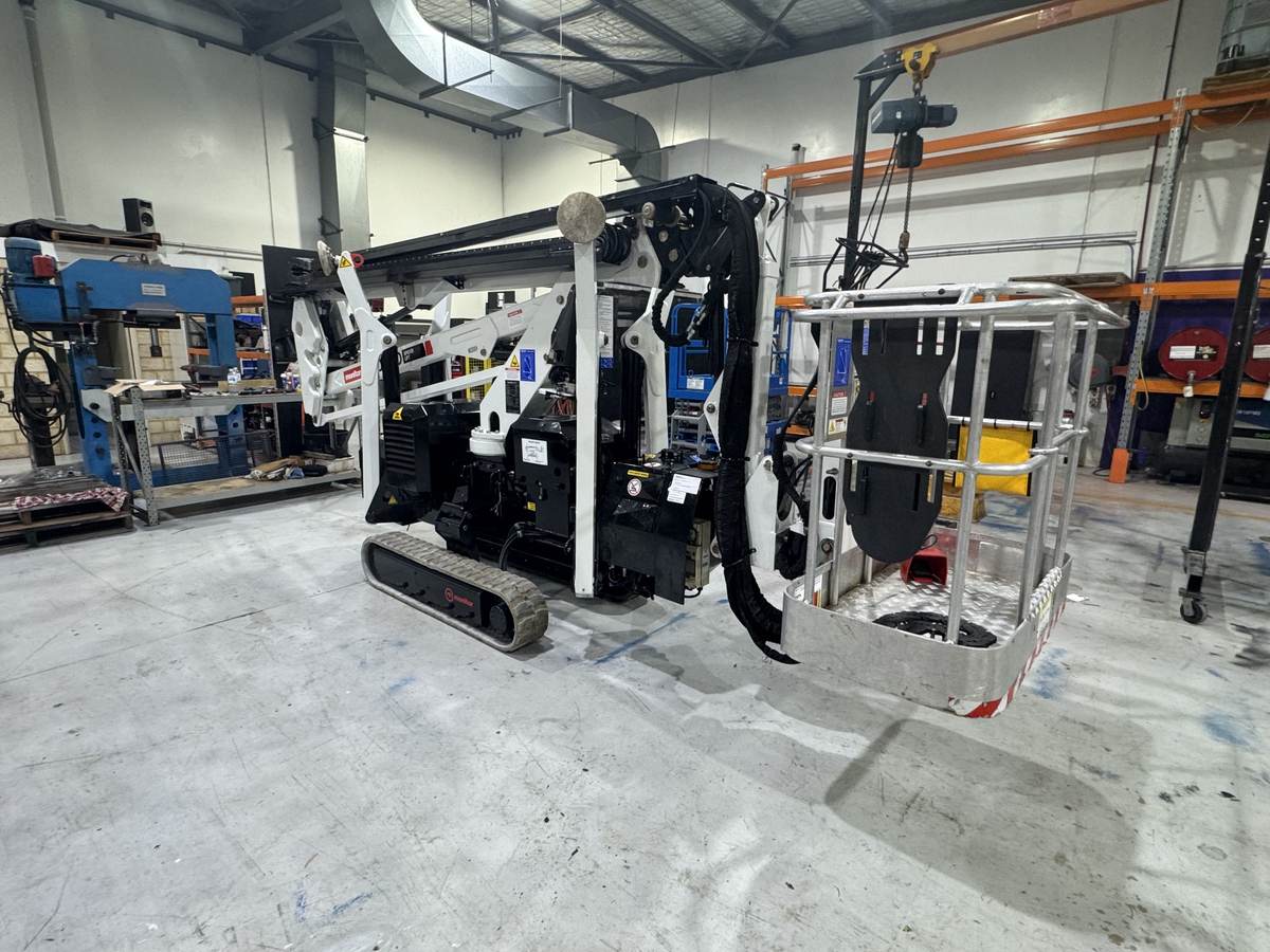 Tracked lift being worked on in the APS workshop